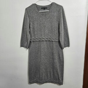 Wool Preston & York Grey Midi Sweater Dress. Size Large.